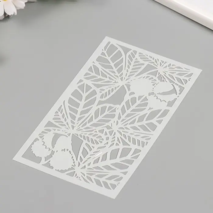 Трафарет фоновый пластик "Каштан" 12х20 см