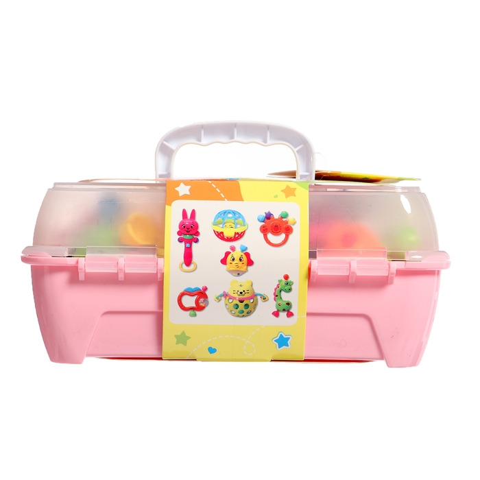 Набор погремушек с прорезывателями, 7 штук в наборе, в контейнере Набор погремушек с прорезывателями, 7 штук в наборе, в контейнере