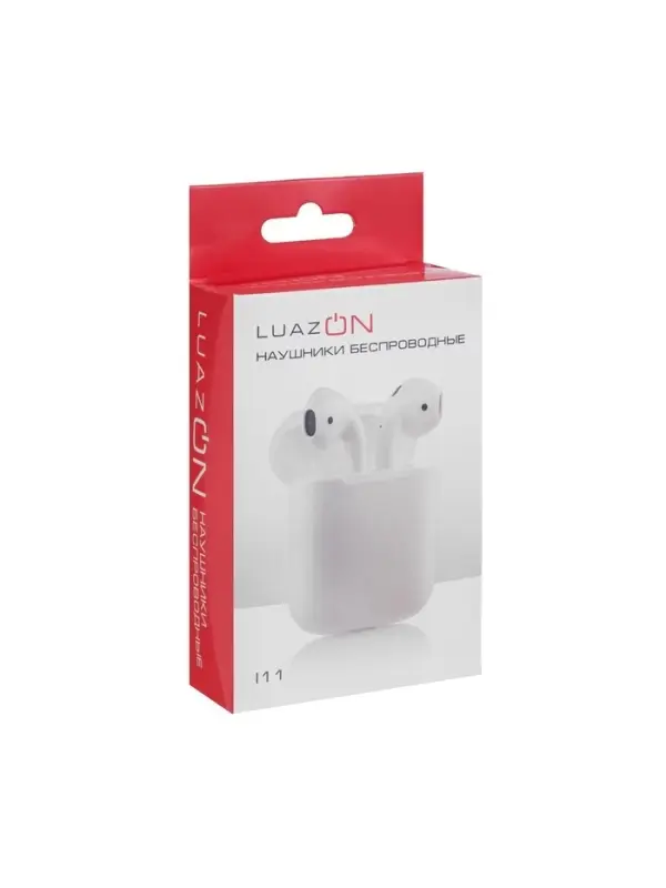 Наушники беспроводные Luazon i11, TWS, вкладыши, Bluetooth 5.0, 35/300 мАч, сенсор, белые Наушники беспроводные Luazon i11, TWS, вкладыши, Bluetooth 5.0, 35/300 мАч, сенсор, белые