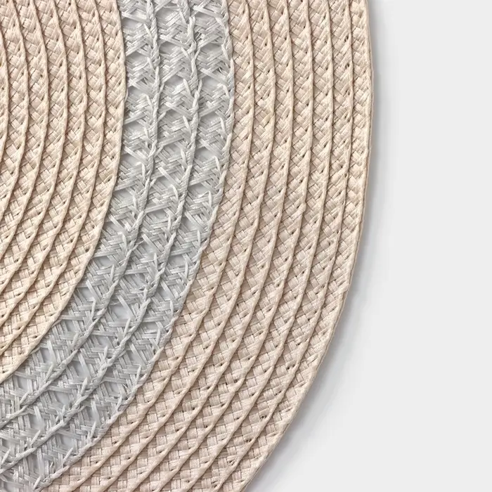 Салфетка сервировочная на стол Доляна &laquo;Оскар&raquo;, d=38 см, бежевая