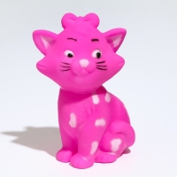 Игрушка пищащая "Кошечка" для собак, 10 см, розовая