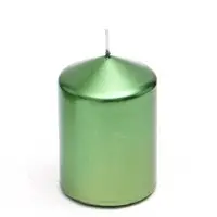 Свеча столбик 7&times;10 см, набор 4 шт., 40 ч, зелёный металлик