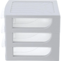 Бокс с выдвижными лотками А6 175х186х214мм 3выдв.отд, светло-сер. 433224030