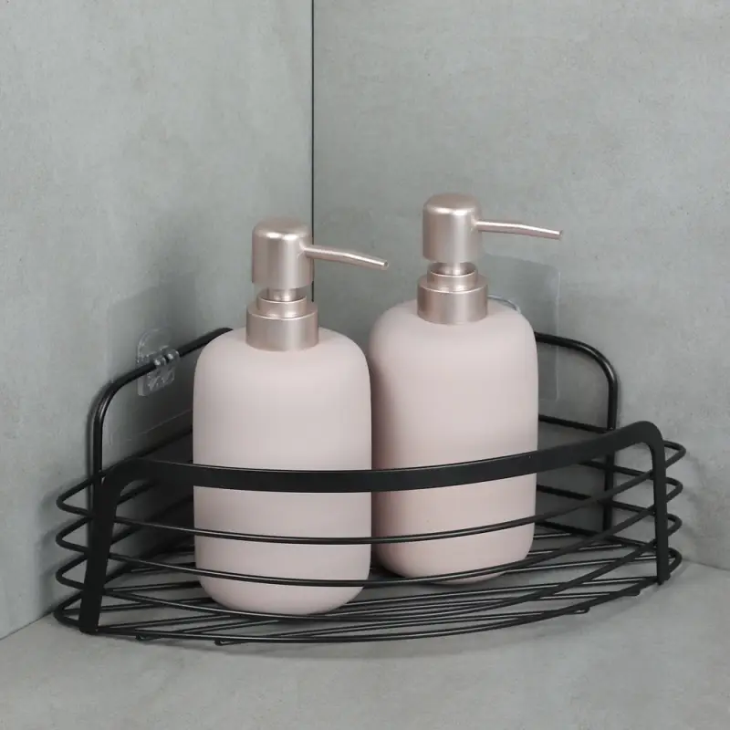 VETTA Полка настенная, угловая, металл, 30x22x9 см, черный