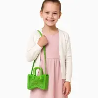 Сумка детская для девочки без застёжки, зелёная