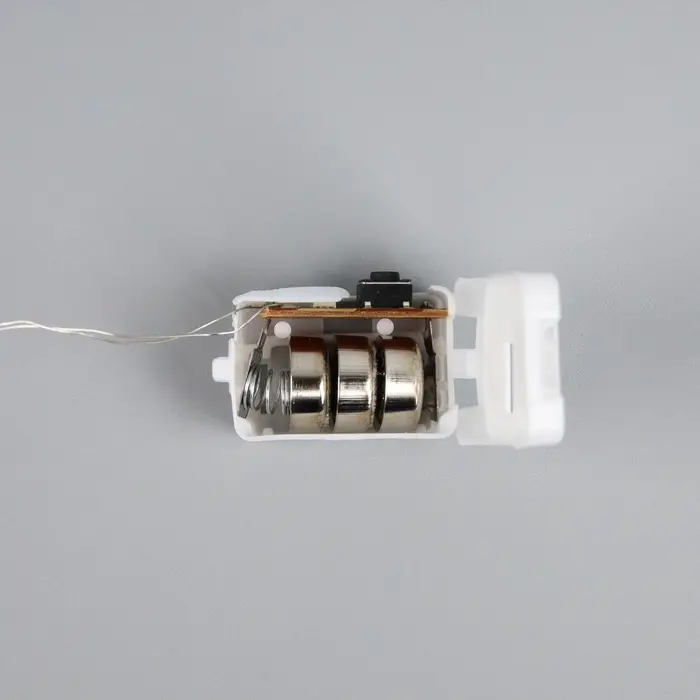 Набор гирлянд &laquo;Нить&raquo; 1 м роса, IP20, серебристая нить, 10 LED, свечение тёплое белое, 3 режима, батарейки AG13&times;3 (в комплекте), 5 шт.
