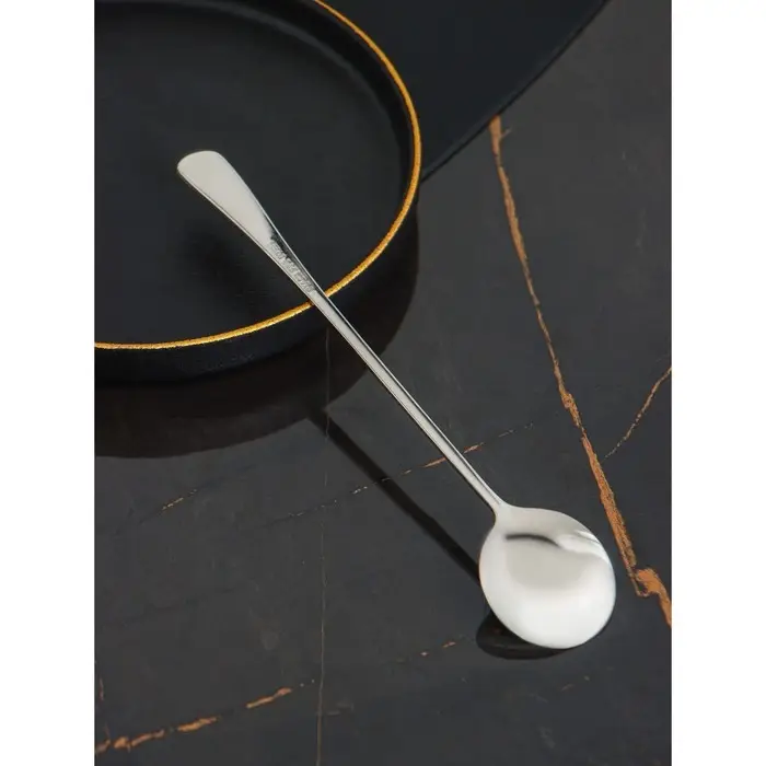 Набор ложек для ice tea из нержавеющей стали Доляна, длина 18,5 см, толщина 2,2 мм, 410 сталь, 3 шт Набор ложек для ice tea из нержавеющей стали Доляна, длина 18,5 см, толщина 2,2 мм, 410 сталь, 3 шт