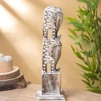 Сувенир "Статуя Слонов" дерево 12х12х38 см