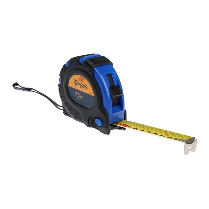 Рулетка ТУНДРА, обрезиненный корпус, 3 фиксатора, 7.5 м х 25 мм Рулетка ТУНДРА, обрезиненный корпус, 3 фиксатора, 7.5 м х 25 мм