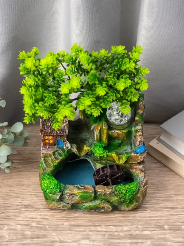Фонтан настольный &laquo;Домик у пруда&raquo;, 13&times;17&times;27 см, с подсветкой