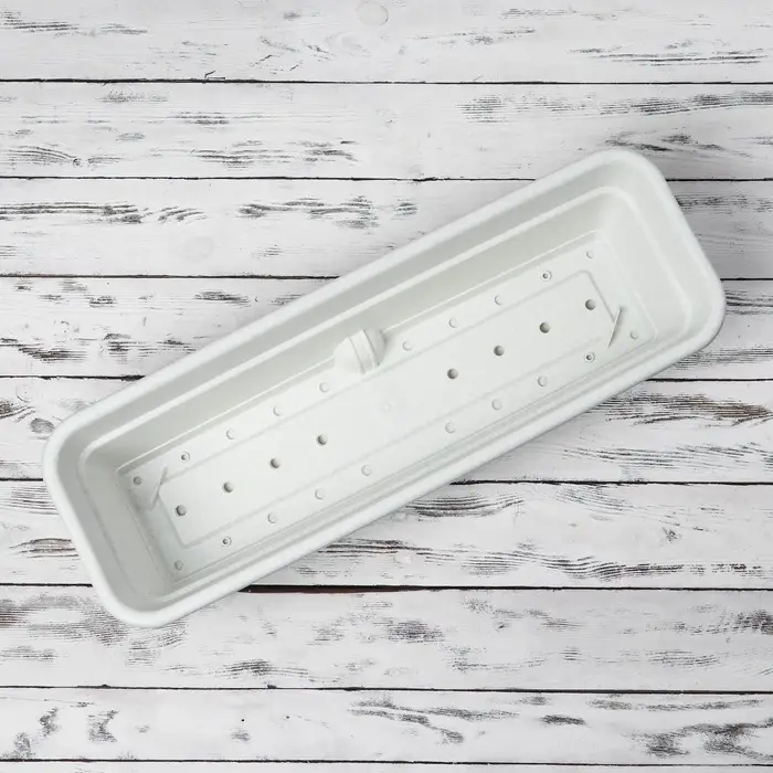 Ящик балконный для цветов, 12 л, 60&times;20&times;17 см, пластиковый, цвет мраморный