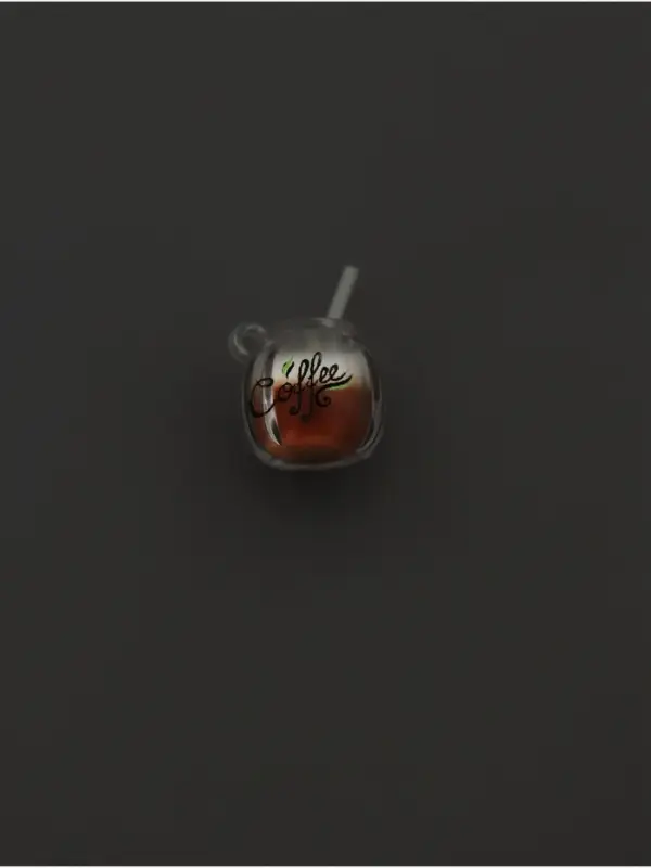 Подвеска для творчества акрил "Кофе с трубочкой" светится в темноте МИКС 1,6х1,6х2,1 см