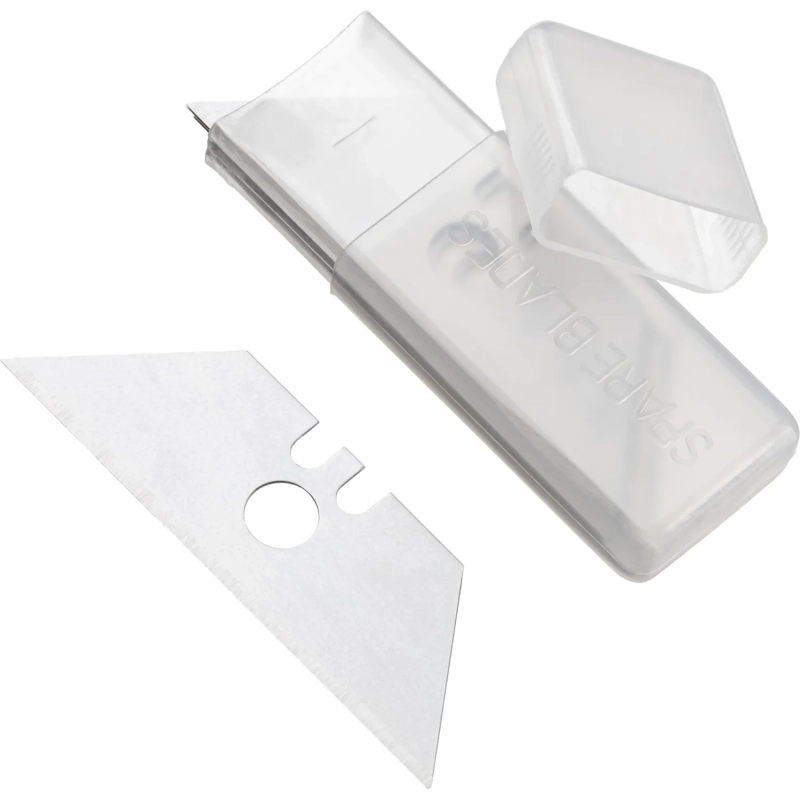 Лезвие для ножей запасное Topfort 19мм трапец.,сталь,шир.цен.отв.,10шт/уп