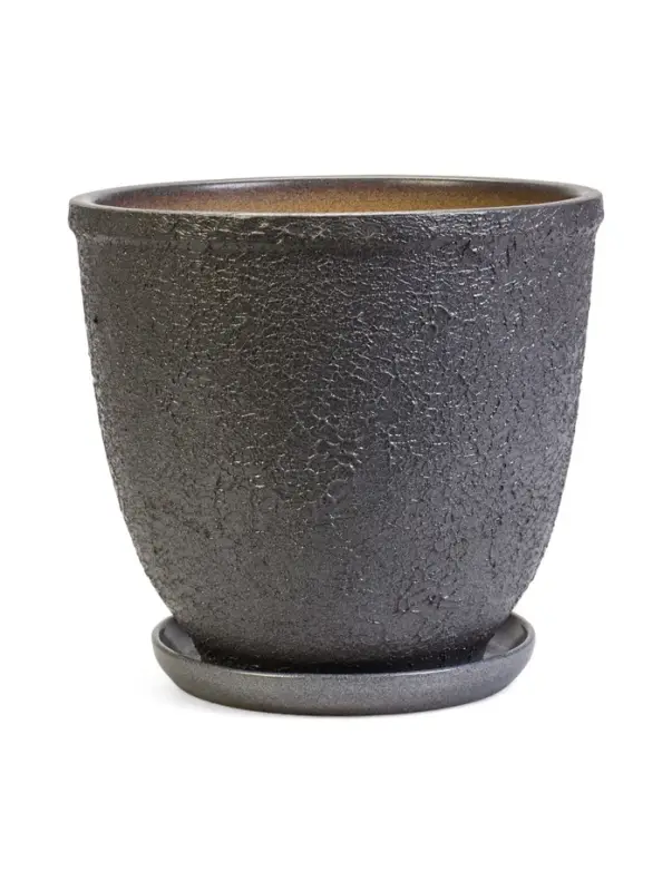 Горшок цветочный с поддоном 7,5 л, керамика  Горшок цветочный с поддоном 7,5 л, керамика "Шагрень" (М)