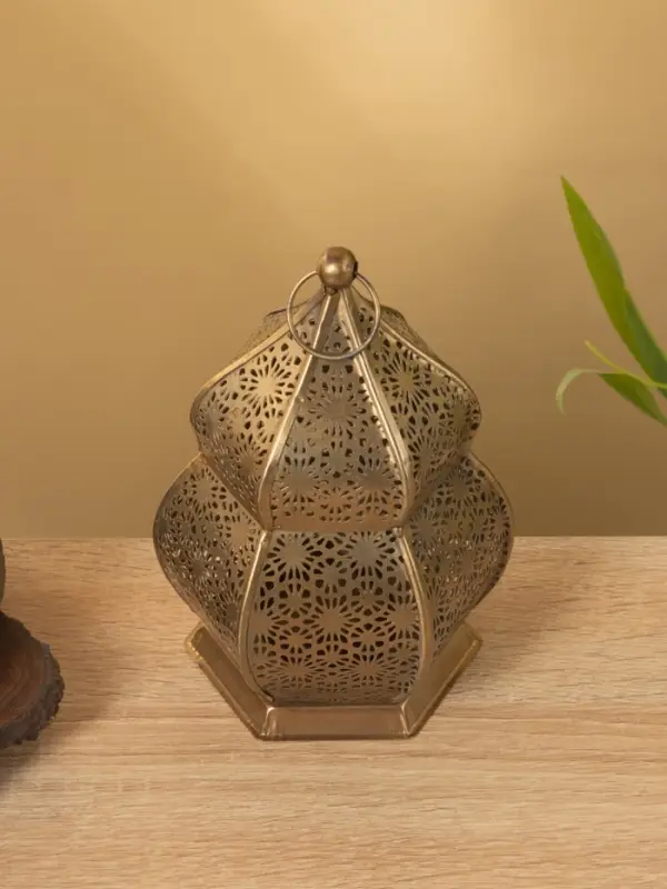 Подсвечник фонарь "Алладин" железо 10х10х16 см