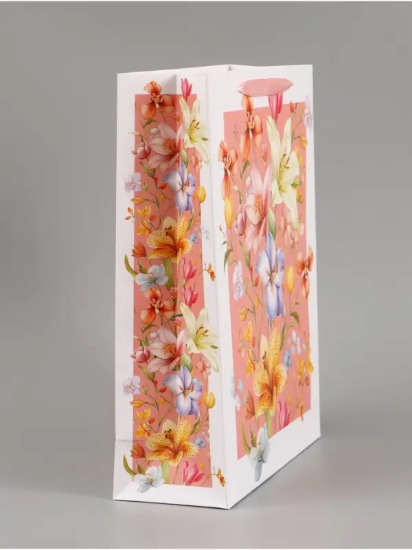 Пакет подарочный &laquo;Цветы&raquo;, 31&times;40&times;11.5 см