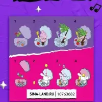 Конструктор блочный UNICON &laquo;Клуб Друзей&raquo;, 4 в 1, 71 деталь