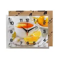 Часы настенные интерьерные &laquo;Чай с лимоном&raquo;, серия: Кухня, 20&times;26 см, от батарейки 1&times;АА