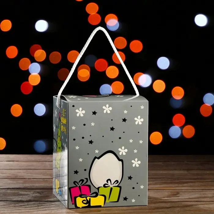 Подарочная коробка кубик «Зайчонок», 12×12×15.5 см