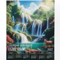 Календарь 2027, настенный, А2 &laquo;Водопады&raquo;
