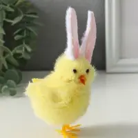 Сувенир пасхальный "Цыплёнок с зайчьими ушками" МИКС 5х6,5х12,5 см