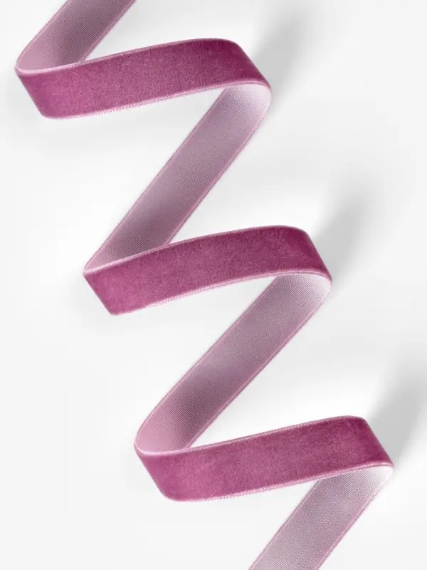 Лента бархатная, 15 мм, 18&plusmn;1 м, сиреневая №199