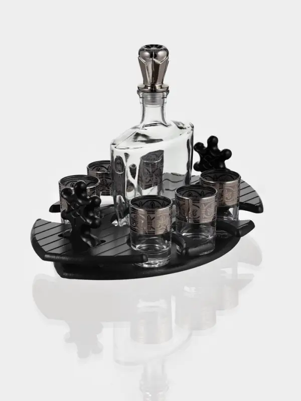 Мини-бар &laquo;Фрегат. Флоренция&raquo;, 8 предметов: барная стойка, графин, стопки 6 шт., 500/50 мл