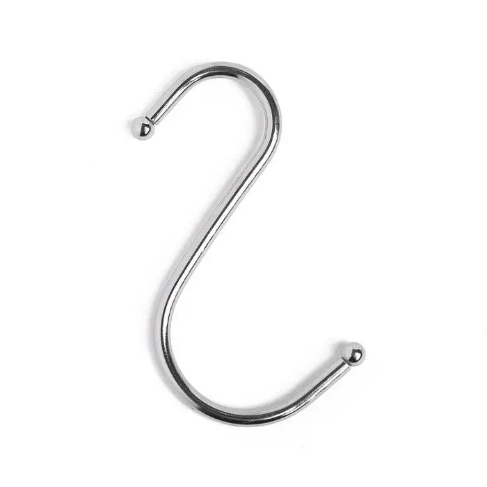 Крючок S-образный, d=5 мм L=8 см, цвет хром Крючок S-образный, d=5 мм L=8 см, цвет хром