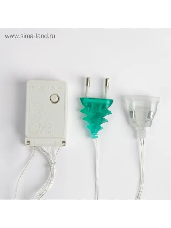 Гирлянда &laquo;Занавес&raquo; 2&times;1.5 м с насадками &laquo;Шарики&raquo;, IP20, прозрачная нить, 360 LED, свечение мульти, 8 режимов, 220 В