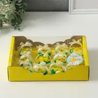 Фигурка пасхальная &laquo;Цыплята в корзинке с яичком&raquo;, набор 12 шт., 5&times;5&times;5 см
