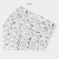 Салфетки сервировочные на стол Доляна Kitchen, 4 шт., 45&times;30 см, белые