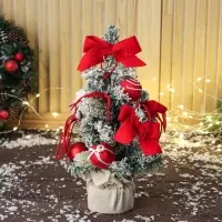 Искусственная ёлка настольная &laquo;Сюрприз в мешочке&raquo; 31&times;17 см, красный