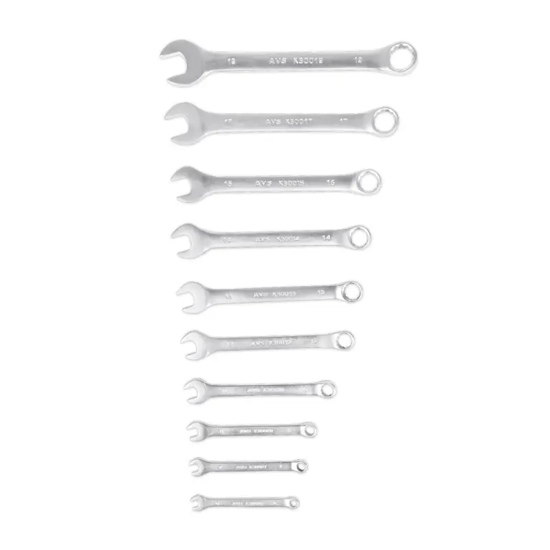 Набор ключей гаечных комбинированных на держателе (6-19 мм) (10 предметов) AVS K3N10P