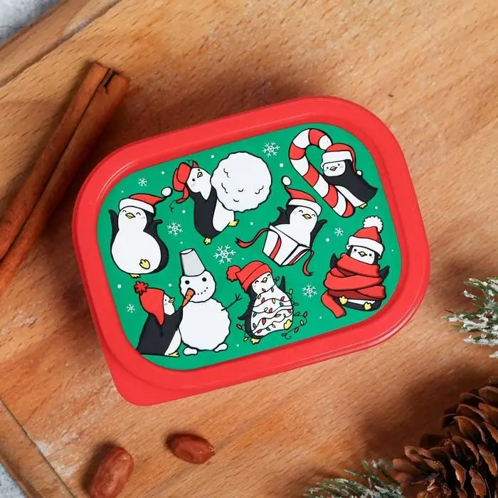 Ланч-бокс новогодний «Пингвиненок», 150 мл Ланч-бокс новогодний «Пингвиненок», 150 мл
