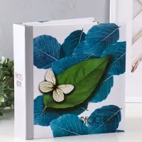 Фотоальбом 50 магнитных листов "Бабочка на зелёном листе" 23X28см, пер-т 3-кольца Фотоальбом 50 магнитных листов "Бабочка на зелёном листе" 23X28см, пер-т 3-кольца