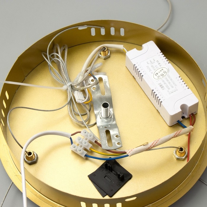 Люстра с ПДУ Люстра с ПДУ "Синтура" LED 100Вт 3000-6000К оранжевый 80х80х7-157см BayerLux