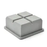 Форма для льда с крышкой &laquo;Заготовка&raquo;, 4 ячейки, 11.5&times;11.5&times;5 см,, силикон, серая