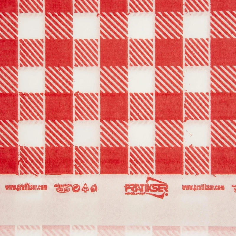 Скатерть одноразовая Luscan, 120х200см 6шт/рулон, красная клетка