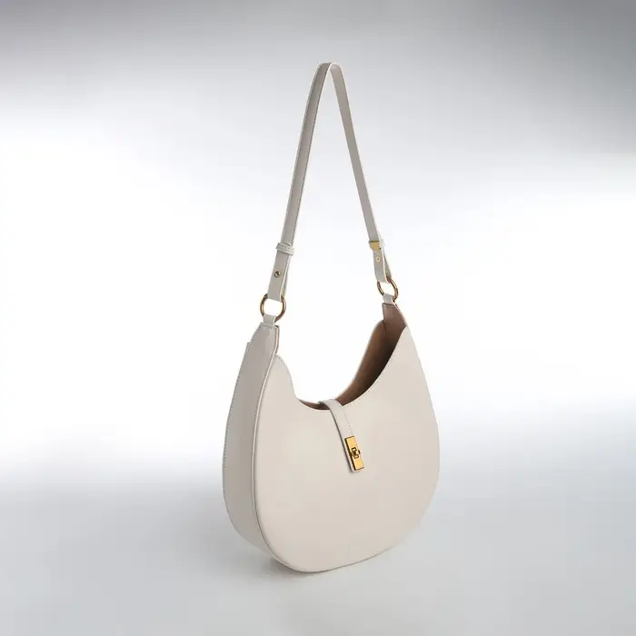 Сумка женская багет TEXTURA на молнии, 27&times;9&times;23 см, молочная