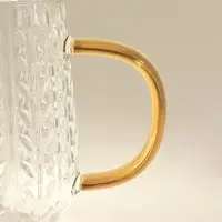 Кружка SL Home Wheat, 350 мл, 12&times;9&times;7.8 см, жёлтая ручка, стекло, прозрачная