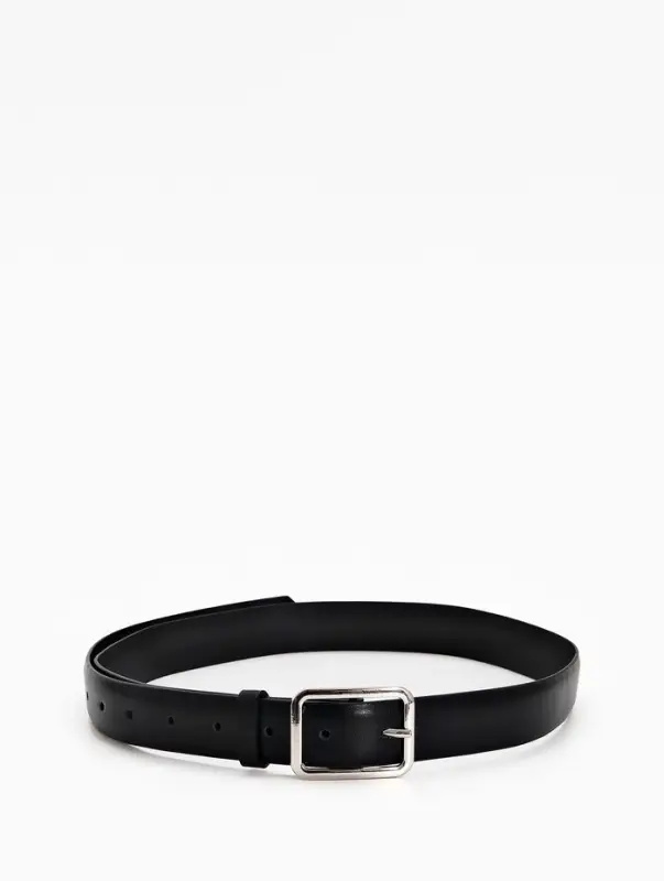 Ремень женский Classic, 110&times;3 см, пряжка металл, серебристая, чёрный