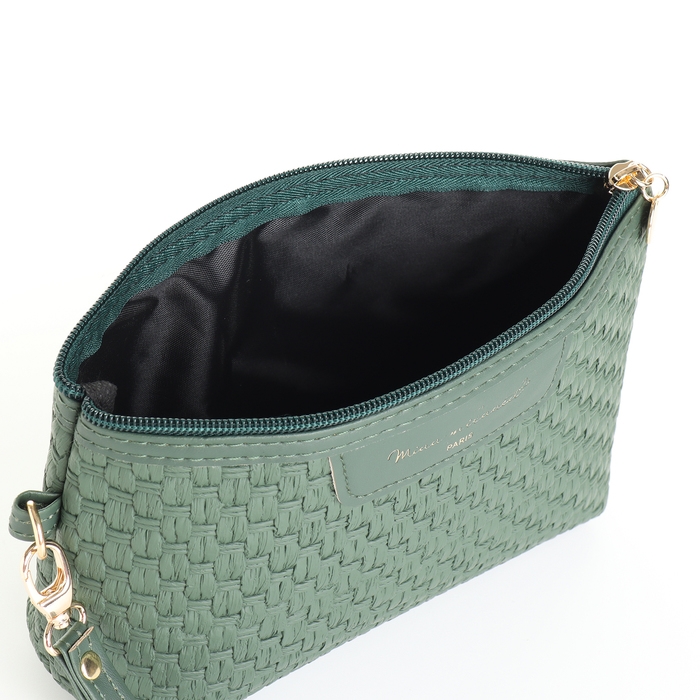 Косметичка на молнии, цвет зелёный Косметичка на молнии, цвет зелёный