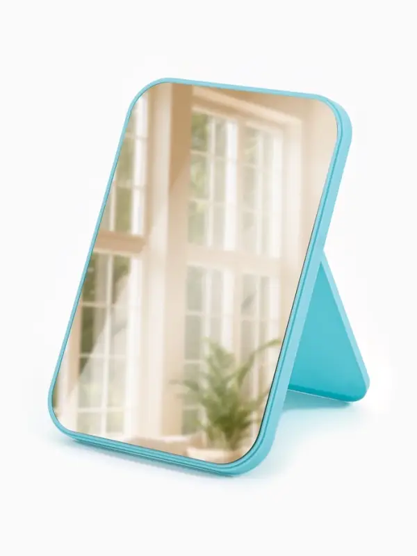 Зеркало настольное, прямоугольное, 20.5&times;14 см, (19.8&times;13.2 см), МИКС