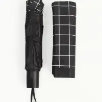 Зонт механический &laquo;Крупная клетка&raquo;, эпонж, 4 сложения, 8 спиц, R=47/55 см, d=94 см, МИКС