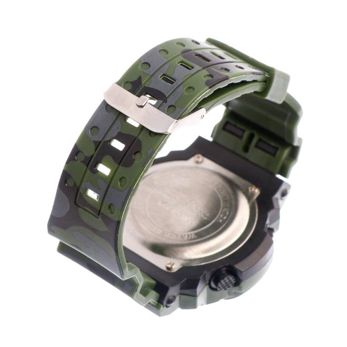 Часы наручные электронные SPORT, d-5 см, ремешок силикон 24.5 см, хаки