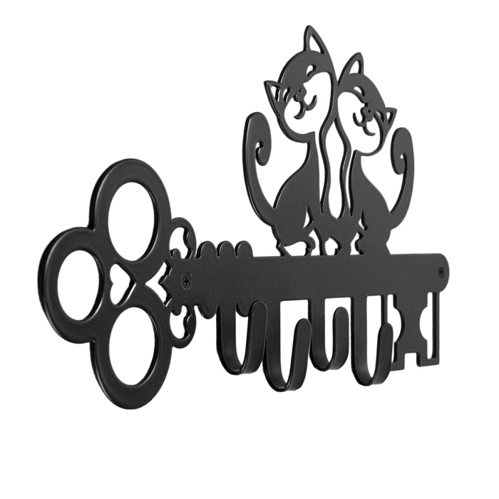 Вешалка 4-х местная Вешалка 4-х местная "Котята", черная