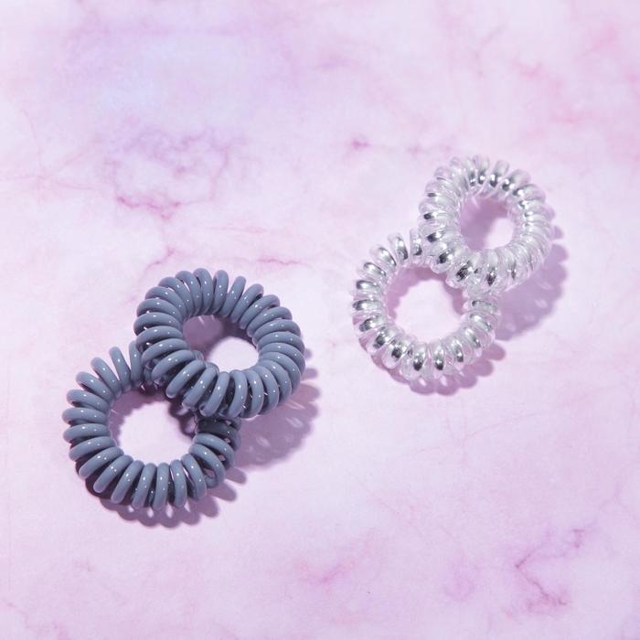 Резинки пружинки для волос новогодние «Загадай желание» на Новый год, набор 4 шт, d = 3,5 см Резинки пружинки для волос новогодние «Загадай желание» на Новый год, набор 4 шт, d = 3,5 см