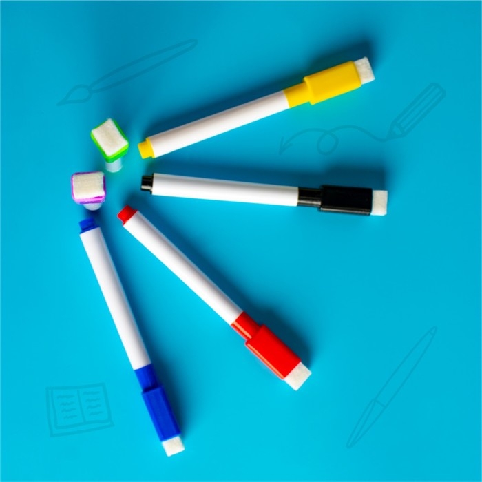 Маркер цветной на водной основе, набор 6 шт., без магнита Маркер цветной на водной основе, набор 6 шт., без магнита