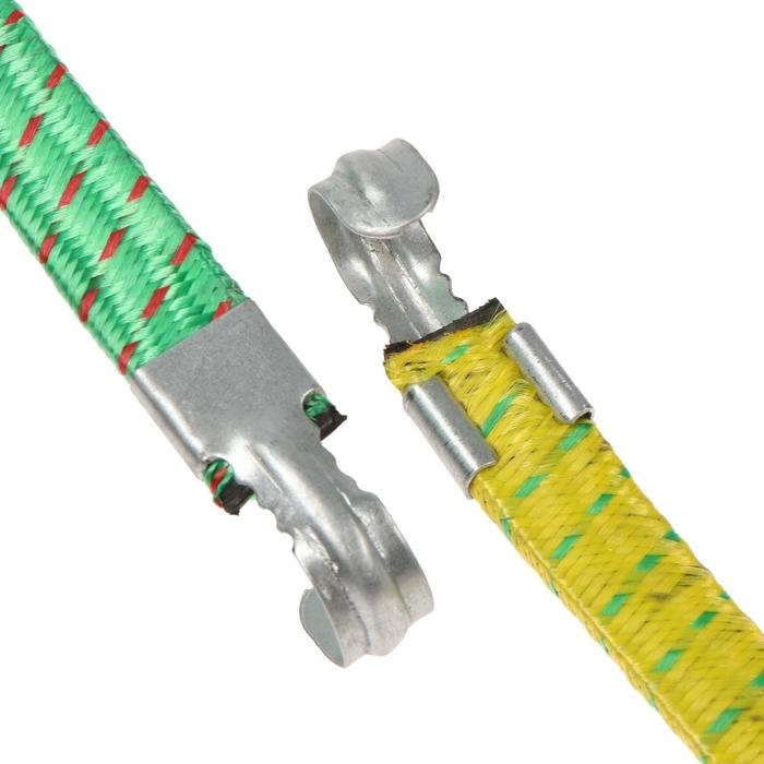 Резинка для крепления багажа TORSO, 60 см, d1.75 см, металлические крючки, МИКС, набор 2 шт Резинка для крепления багажа TORSO, 60 см, d1.75 см, металлические крючки, МИКС, набор 2 шт