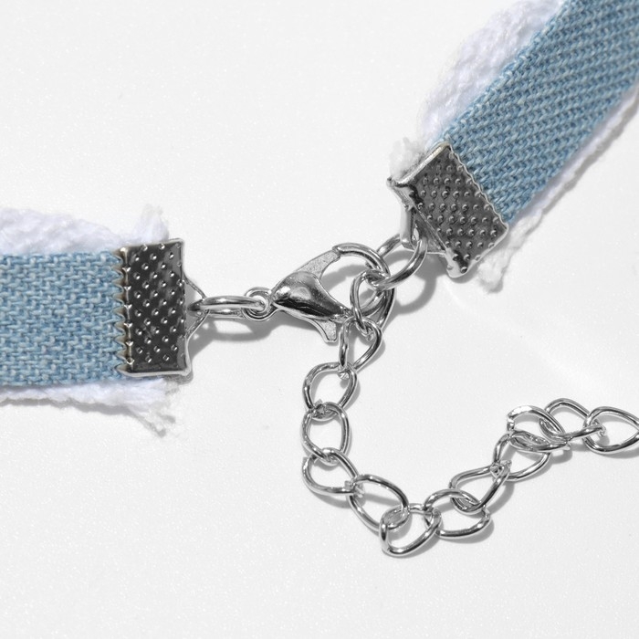 Чокер «Джинс» цветок нежный, цвет розово-голубой, 36 см Чокер «Джинс» цветок нежный, цвет розово-голубой, 36 см